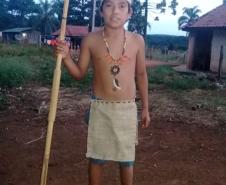 Semana Cultural Indígena Kaingang, no Colégio Est. Indígena Cacique Otávio dos Santos.