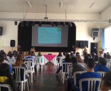 Os alunos participaram do mini curso "Você pode praticar segurança". 