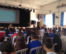 Os alunos participaram do mini curso "Você pode praticar segurança". 