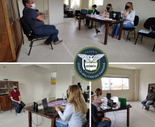 entrevistas dos Policiais militares da reserva remunerada candidatos a Direção-Militar e Monitores dos Colégios Cívico-Militares do NRE Guarapuava.