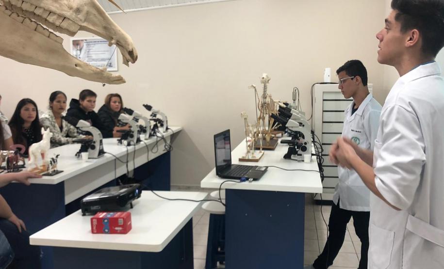 Alunos do Colégio Estadual Profa. Izabel no Centro Universitário Campo Real.