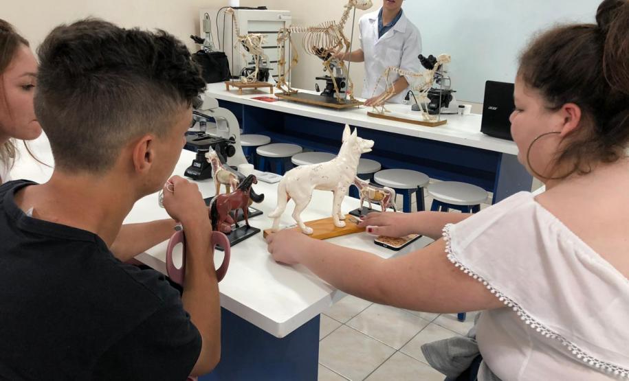 Alunos do Colégio Estadual Profa. Izabel no Centro Universitário Campo Real.