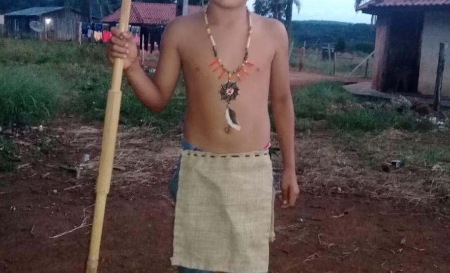 Semana Cultural Indígena Kaingang, no Colégio Est. Indígena Cacique Otávio dos Santos.