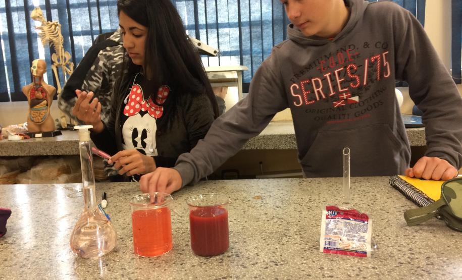 Aula prática de diluição de soluções.