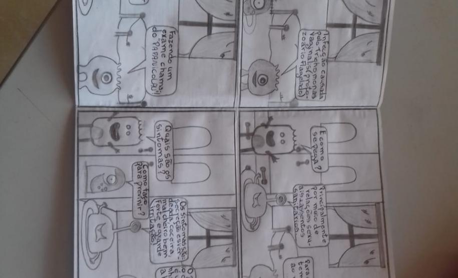 Produção de histórias em quadrinhos sobre doenças causadas por protozoários.