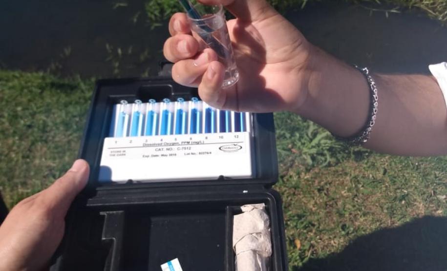 Alunos do curso Técnico em Meio Ambiente realizam coleta de material no Parque do Lago
