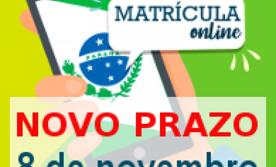 Novo prazo para matrículas e rematrículas.