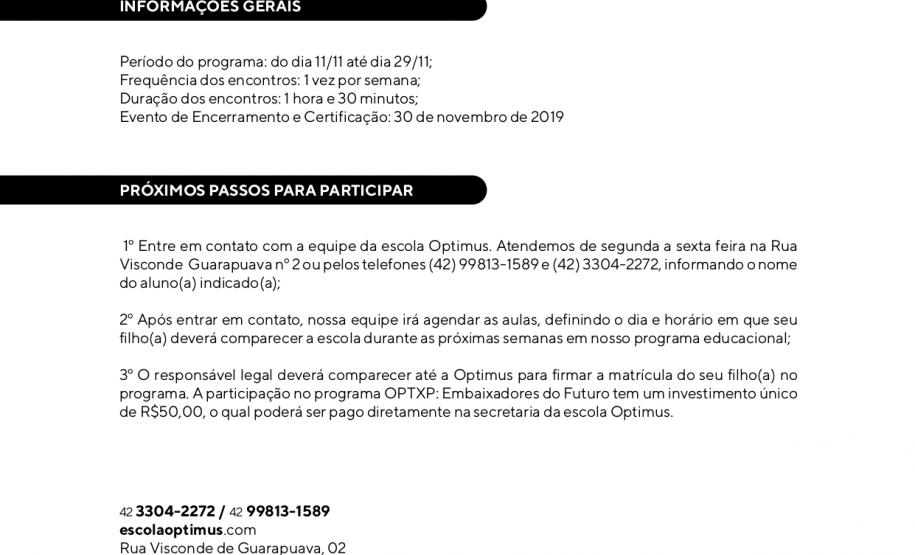 Grande oportunidade junto a essa empresa parceira do NRE Guarapuava!