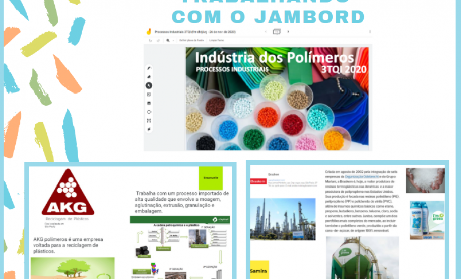 Trabalho de pesquisa sobre as Indústrias de Polímeros mais importantes do Brasil com o Google Jambord.