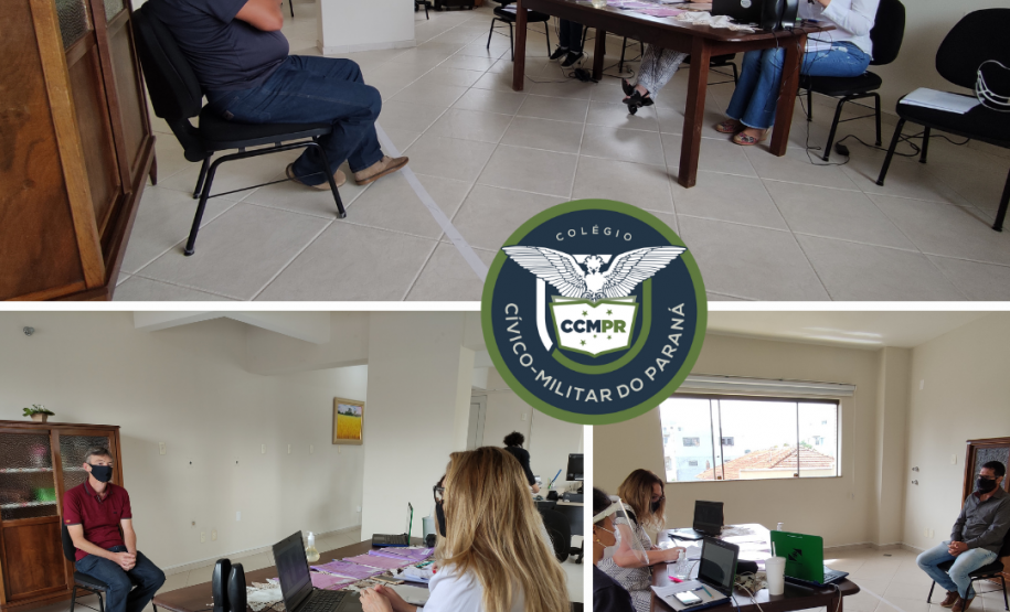 entrevistas dos Policiais militares da reserva remunerada candidatos a Direção-Militar e Monitores dos Colégios Cívico-Militares do NRE Guarapuava.